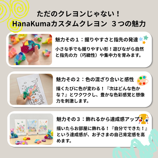 【babÿart 4周年記念】HanaKumaカスタムクレヨン×いろどりキャンバス
